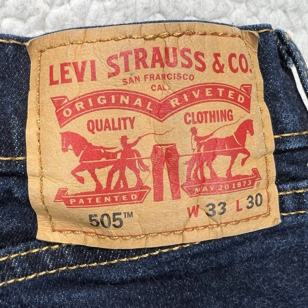 Levi's 505 Jeans Men's 33x30 (Actual 31x29.5) Streetwear Grunge Casual Denim‎